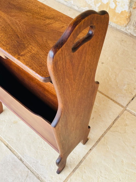 Tavolino laterale vintage di metà secolo con portariviste, anni '60 – Tavolini, Wood (photo 7 of 24)
