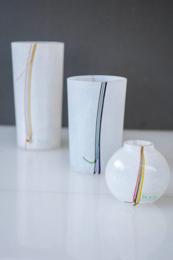 Image 1 of Glass vases by Vallien for Kosta Boda, set of 3
