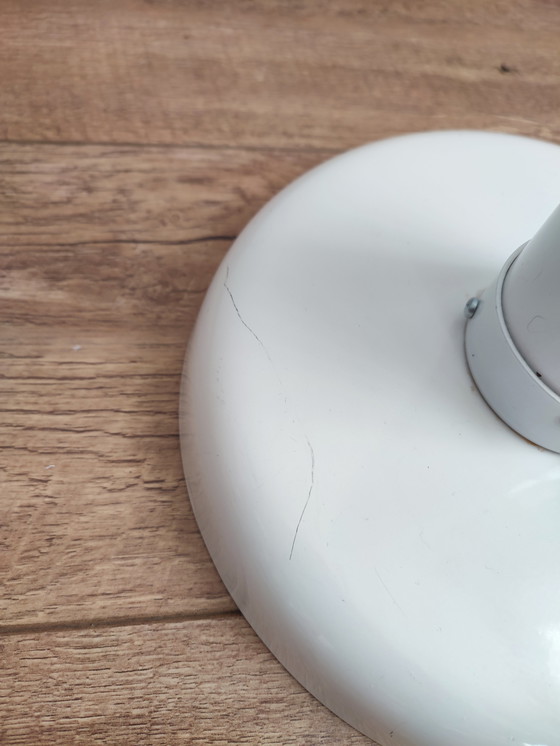 Image 1 of Lampadaire à tubes fluorescents blanc crème années 80