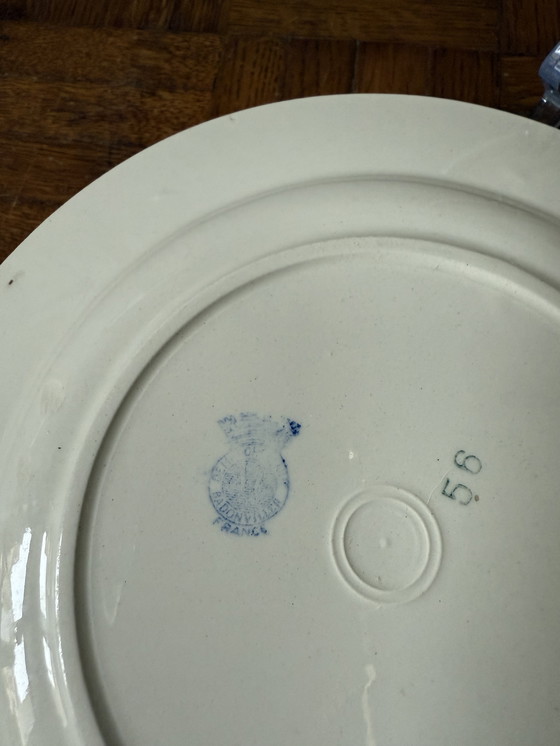 Image 1 of Set di 6 piatti da dessert in semi-porcellana realizzati in Francia