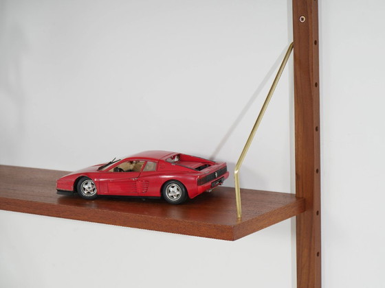 Danish Teak Veneer Modular Shelving System From The 1970s, Five Adjustable Shelves – Bookcases, Wood (photo 7 of 18)