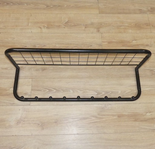  Vintage 80s kapstok Viktor stijl Niels Gammelgaard voor IKEA- Zwarte metalen kapstok van staaldraad