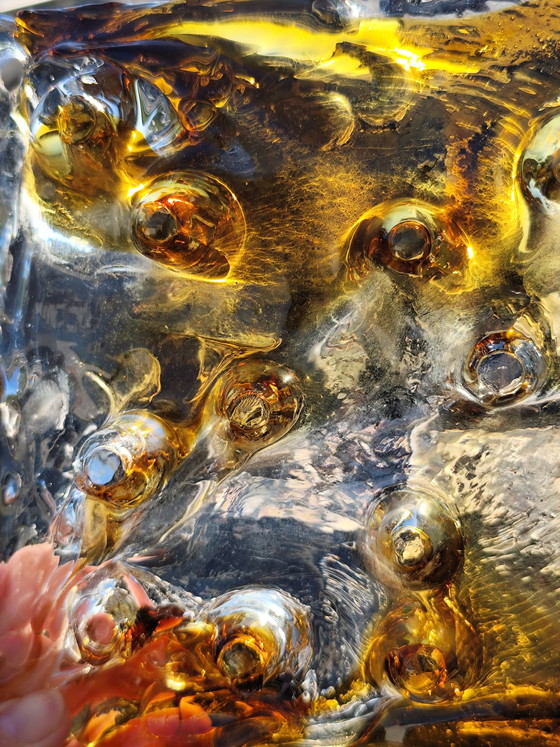 Image 1 of Pair of Brutalist wall lamps – Tom Ahlström & Hans Ehrlich – Murano glass & wrought iron – 1960s