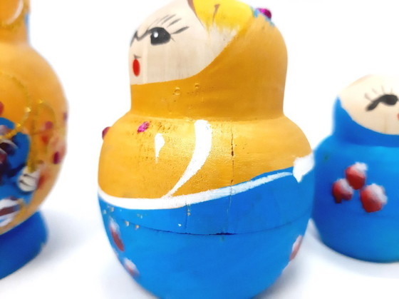 Image 1 of Matrioska russa d'epoca, set di quattro matrioske, una dentro l'altra