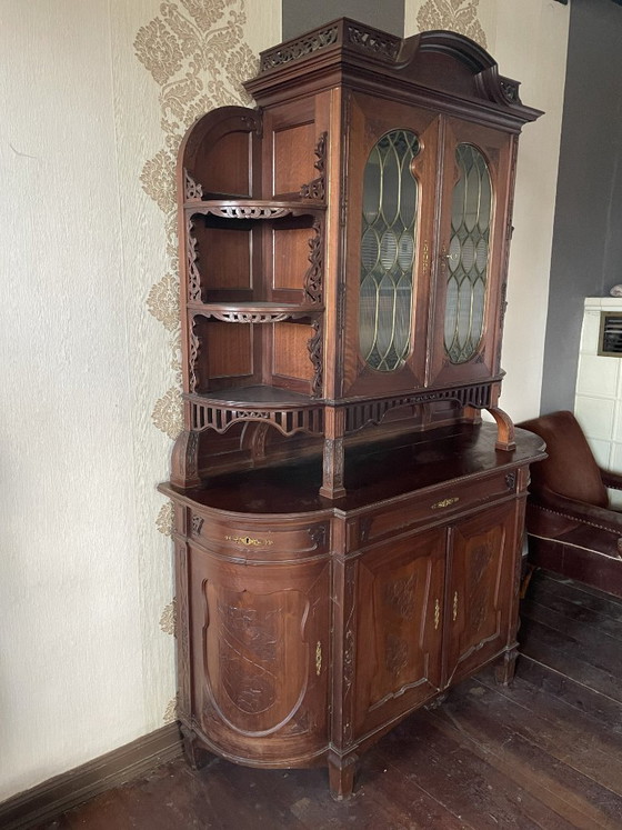 Antiker Buffetschrank – Buffetschränke, Glass, Wood (photo 3 of 6)