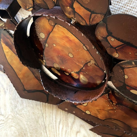 Image 1 of Henrik Horst Jaren 70 Brutalistische Metalen Wandsculptuur