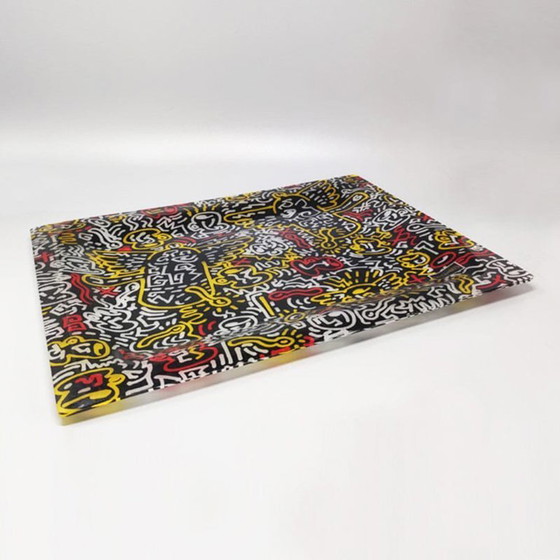Image 1 of Plateau de service Keith Haring Pop Art des années 1990, par Café des Arts.