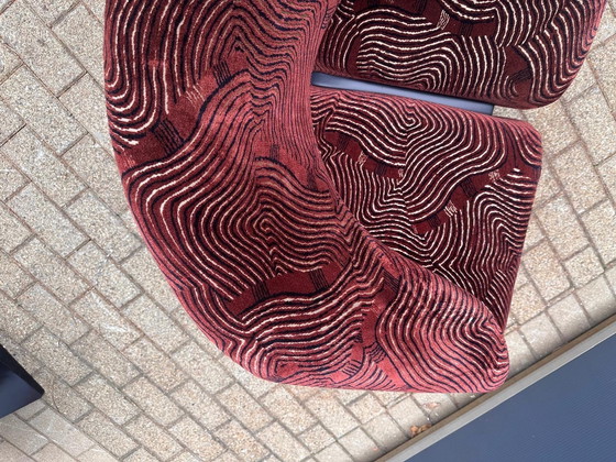 Image 1 of Sedia Ribbon Artifort + Pouf Pierre Paulin in tessuto Pierre Frey. Condizioni perfette!!