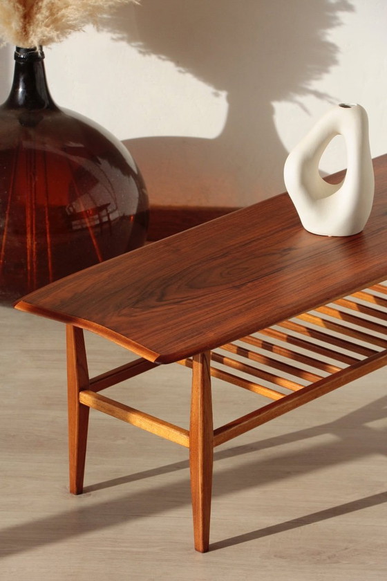Image 1 of Vintage Everest Coffee Table in Walnut – "Surfboard" Style (1960s)