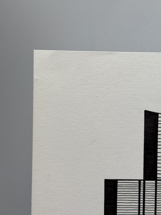 Image 1 of Eugène Eechaut (1928-2019) - Geometrical Composition, Ink, 1989