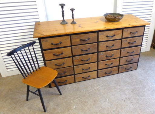 Magnifique commode de comptoir vintage ancienne