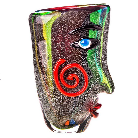 Image 1 of Murano glass vase with face
