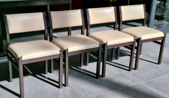 Image 1 of Ensemble de salle à manger Pastoe : table + quatre chaises