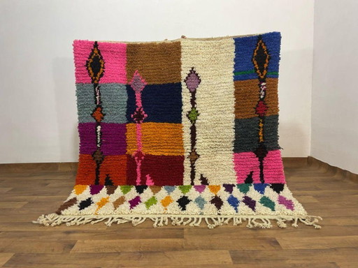 Handwoven Moroccan Wool Rug: Custom Berber Boujaad Carpet