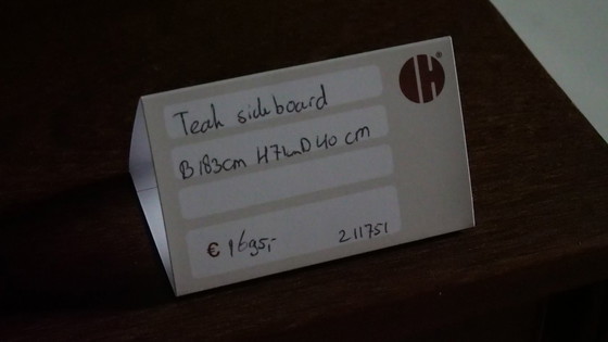 Image 1 of Vintage sideboard | Sliding doors | Scandinavian design | 183cm