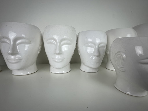 9 porcelain heads
