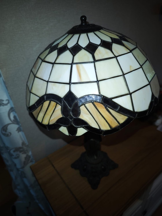 Image 1 of Lampe de salon style Tiffany, lampe Lady de Honsel