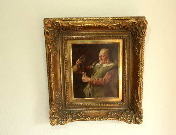 Image 1 of Dipinto: Degustazione di vini - Fritz Wagner, pittore di genere 1896-1939