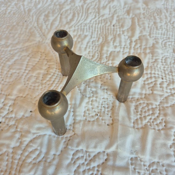 Coppia di portacandele modulari vintage Nagel S22 – Metal (photo 9 of 14)