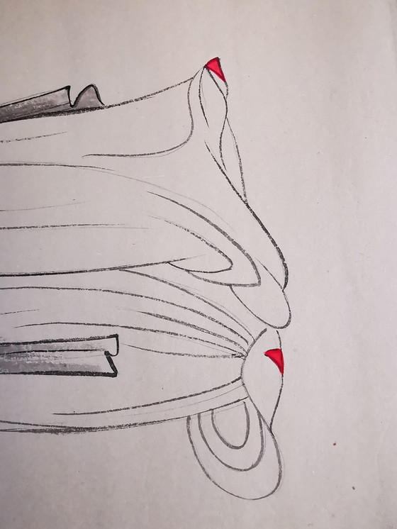 Image 1 of Rotolo di carta cinese/tibetano, dipinto *Due donne*. Chang Dai Chien