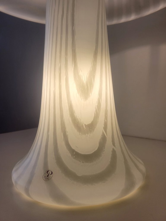 Image 1 of Grande lampe champignon de Peill & Putzler en verre zébré