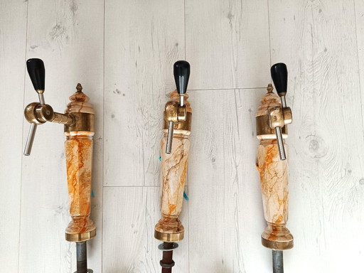Set of 3 antique beer taps