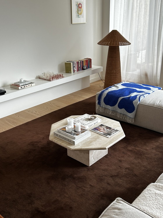 Vintage Travertine Coffee Table, Italy 1980s – Stone (photo 4 of 5)