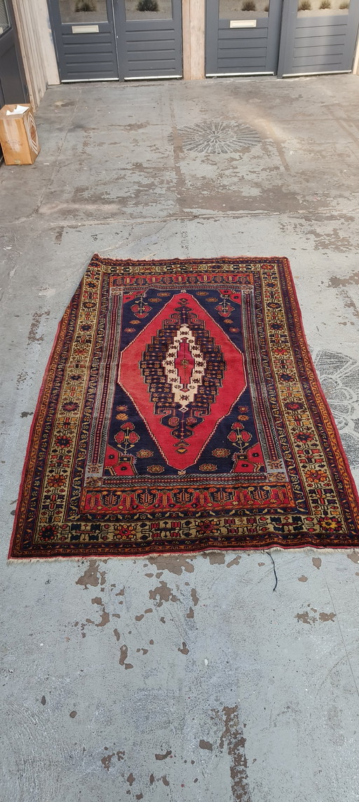 Antique vintage Anatolian Turkish hand-knotted carpet Anatolian rug