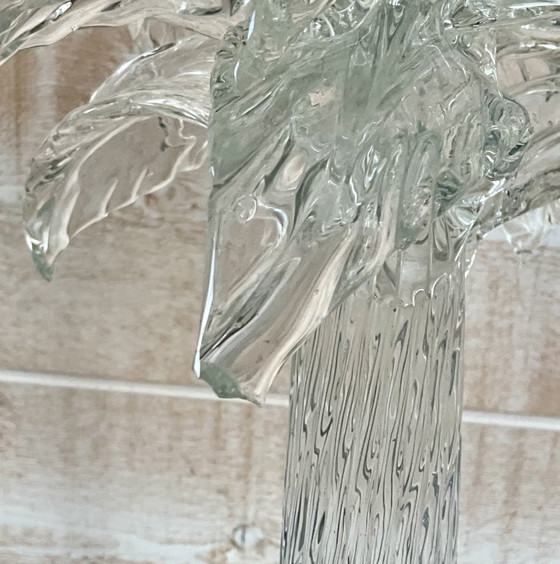 Image 1 of Pair of Italian Palm Tree Glass Lamps in the Style of Tommaso Barbi, 1970s