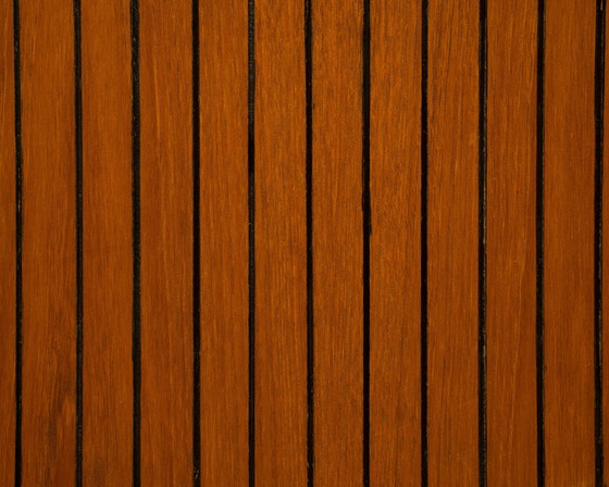 Image 1 of Teak highboard with fluted doors, 60s