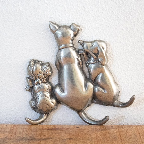 Image 1 of Aluminum Dog Wall Rack for Keys or Leashes