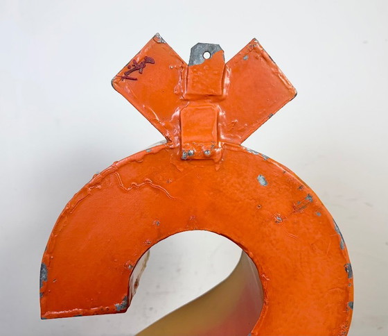 Image 1 of Grande lettera Š in ferro giallo vintage per facciata, anni '60