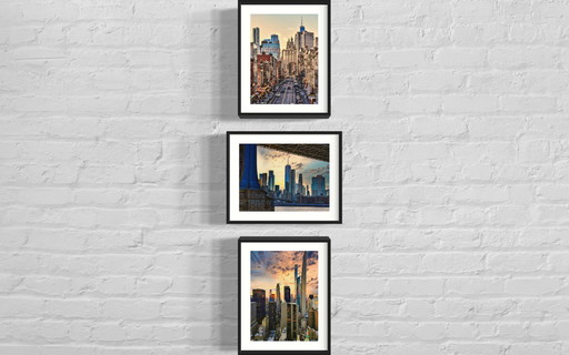 Avonden in de stad I, New York - Serie van 3