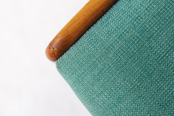 Image 1 of Set van 6 vintage beukenhouten eetkamerstoelen, Duitsland, jaren 70, Mid Century Modern-stijl.