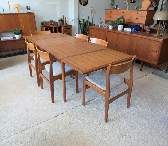 Image 1 of Vintage Scandinavian teak extendable dining table