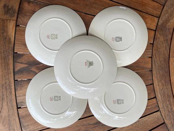 5 vintage Gien dessertborden, model 4607 – Servies, Porselein (photo 13 of 14)