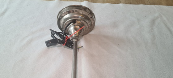 Image 1 of Vintage/Industrial Silver Green Hanging or floor lamp Billiard lamp