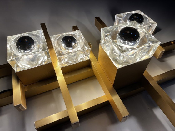 Image 1 of Große Wandleuchte • Gaetano Sciolari • Murano • Weltraumzeitalter • 1970