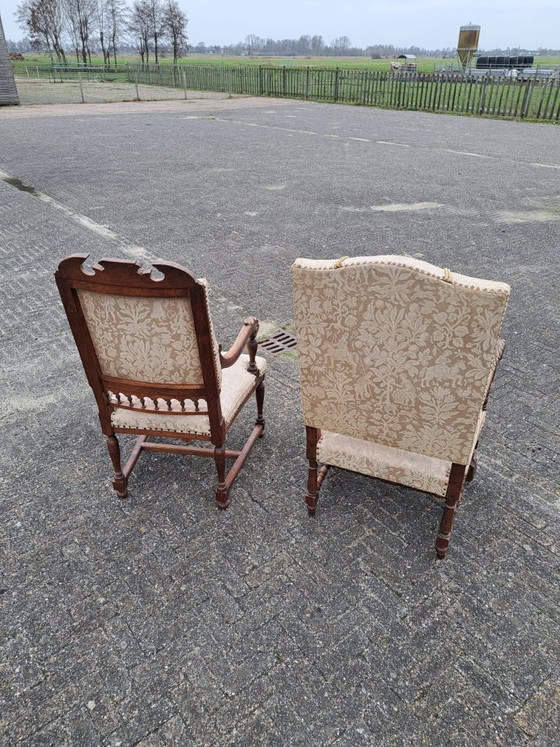 Juego de 2 sillones antiguos de estilo barroco/neorrenacentista. – Wood (photo 2 of 12)