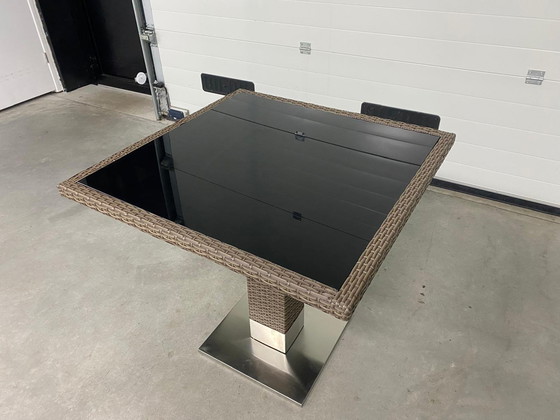 Image 1 of (SUPER DEAL!) Lot of Rattan Garden Tables 9 Square 3 Round ZGAN