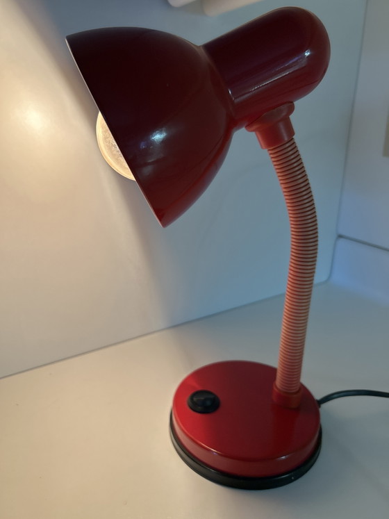 Retro-Schreibtischlampe E-Lite T2020 80er Jahre Rot – Schreibtischlampen, Metal, Plastic (photo 4 of 7)