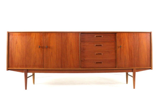 Buffet vintage en teck | 208 cm restauré – Buffet bas, Wood (photo 4 of 15)