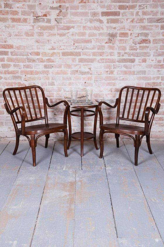 Restored Art Deco Armchair, by Josef Frank for Thonet, Beech, Czech, 1930s – Wood (photo 10 of 11)