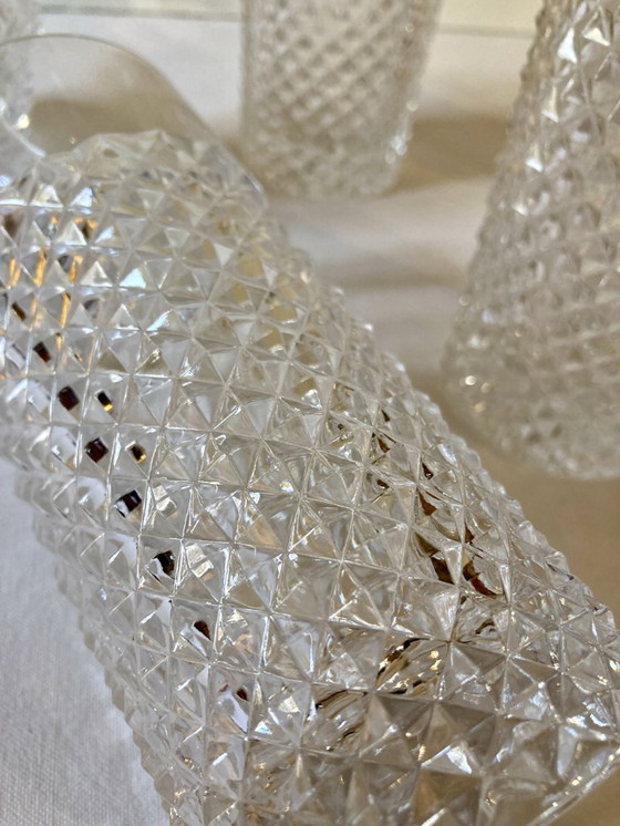 Image 1 of 5 occhiali vintage con motivo a punta di diamante