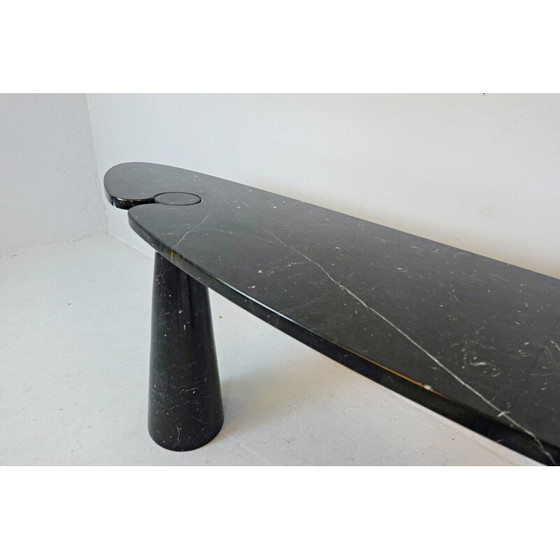 Image 1 of Vintage Angelo Mangiarotti Eros Black Marble Console In Nero Marquina