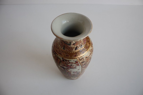 Image 1 of Porcelain Chinese Vase, Satsuma, 1970's. 
