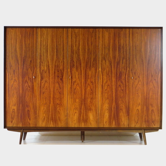 Image 1 of Großer 5-türiger Kleiderschrank aus Palisanderholz, 1960er Jahre