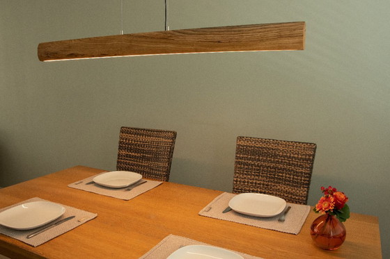 Image 1 of Lampada da tavolo - Lampada a sospensione in legno - Oval Light 125