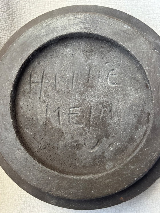 Image 1 of This is a unique studio ceramic plate by Hannie Mein