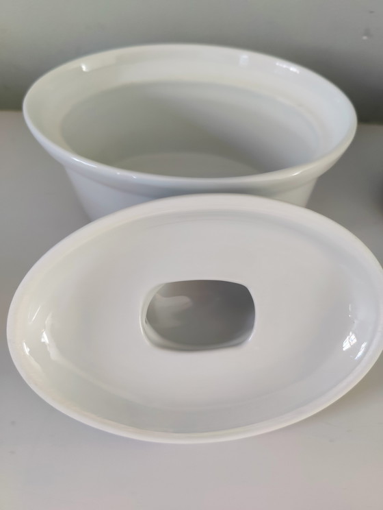 Image 1 of Apilco France Porcelaine à Feu pâté pot oiseau